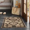 2'x3' Washable Woven Accent Rug Black/Tan - Threshold™ -Decor House GUEST 68ec4c11 ddb7 4cb0 9873 251b68212f82