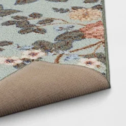 2'x3' Floral High Low Loop Accent Rug Green - Threshold™: Washable Entryway Throw, Indoor Skid-Resistant Rug -Decor House GUEST 6abb636b 69c5 400b a111 cf6f9c0ec17c