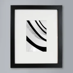 8" X 10" Matted To 4" X 6" Thin Gallery Image Frame Beveled Mat Black - Threshold™: Modern Wall Decor, MDF Material -Decor House GUEST 6d34cc77 fc69 4b6a 8f51 5cbbc15384b6