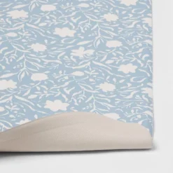 60" X 20" Floral Comfort Runner Mat Blue - Threshold™ -Decor House GUEST 6f9e8822 4bc9 4efa a40f b95c782d1456