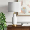 Large Assembled Tapered Glass Table Lamp (Includes LED Light Bulb) White - Threshold™ -Decor House GUEST 705992ab cd60 4dce ae3b 52de19f5cfa6
