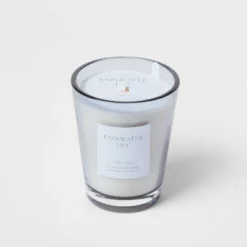 Colored Vase Glass With Dustcover Rainwater Lily Candle Gray - Threshold™ -Decor House GUEST 7339fae5 ce6f 45a1 a5a1 db5f23225a58