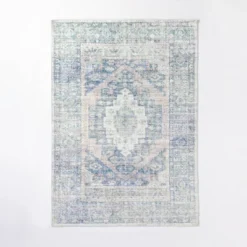 Brighton Distressed Vintage Persian Rug Light Blue - Threshold™ Designed With Studio McGee -Decor House GUEST 749f8c26 ca3a 4ac4 b6de f950c498d722