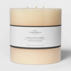 Pillar Vanilla Bean And Amber Candle - Threshold™ -Decor House GUEST 768825da eabe 4580 a273 79dad14697f6