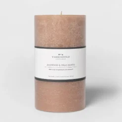 Pillar Ashwood And Palo Santo Candle Tan - Threshold™ -Decor House GUEST 77a614eb 93e9 4e55 bd45 8bfb31a13d5a