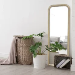 24" X 64" Wood Floor Mirror - Threshold™ Designed With Studio McGee: Natural Finish, Standing, No Assembly Required -Decor House GUEST 7a570338 43ff 413e b880 c6960271c6fd