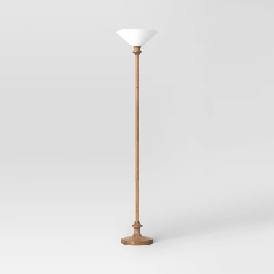 Torchiere Floor Lamp Natural Brown - Threshold™ 3 Torchiere Floor Lamp Natural Brown - Threshold™