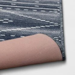 2'4"x3'9" Woven Tapestry Rug With Fringe Indigo - Threshold™ -Decor House GUEST 7ca9d346 5e0d 4060 9ae1 61040279a590