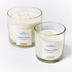 Clear Glass Cypress & Juniper Candle White - Threshold™ Designed With Studio McGee -Decor House GUEST 7d898c39 8a13 4ddb bd04 1def94ae2a46