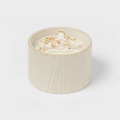 Textured Straight Side Ceramic Vanilla Pumpkin Candle White - Threshold™ -Decor House GUEST 8674ac69 18eb 4b1b b70c 044015f5edd1