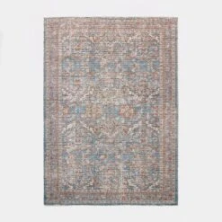 Persian Printed Poly/Wool Handmade Tufted Area Rug Blue/Brown - Threshold™ Designed With Studio McGee -Decor House GUEST 88aaab64 e435 4794 89f5 f8ef3dc6c8f7