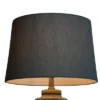 Large Linen Mod Drum Lampshade Gray - Threshold™: Slip Uno Fitter, No Assembly Required