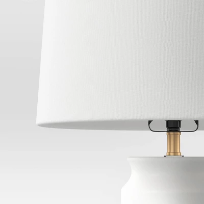 Ceramic And Wood Table Lamp (Includes LED Light Bulb) - Threshold™ 4 Ceramic And Wood Table Lamp (Includes LED Light Bulb) - Threshold™ - Image 2