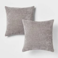 2pk Chenille Square Throw Pillows - Threshold™ -Decor House GUEST 8f0a7d0e 209f 4a4f ad91 c8f7ee8931ba