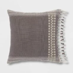 Square Woven Pattern Tassel Decorative Throw Pillow - Threshold™ -Decor House GUEST 91d6095a 7864 454d 8ad5 1bf81cce4970