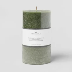 Pillar Candle Water Mint & Eucalyptus Green - Threshold™ -Decor House GUEST 9334b329 4ec4 4a9f a3e0 c2b1ff2ee7be