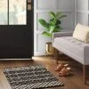 2'x3' Handloom Mixed Fibre Rug Black/White - Threshold™ -Decor House GUEST 93dfec0e 3780 44f6 8df6 31022b8fbaa9