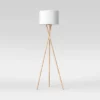59"x18.5" Modern Tripod Floor Lamp Natural - Threshold™: Linen Shade, Metal Body, ETL Listed, 3-Way Switch -Decor House GUEST 95cf2b44 32e8 4514 ad55 4f06a126c653