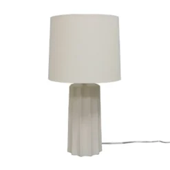 24.75"x13" Ribbed Ceramic Table Lamp Cream - Threshold™: Bedside, Nightstand, No Assembly Required 13 24.75"x13" Ribbed Ceramic Table Lamp Cream - Threshold™: Bedside, Nightstand, No Assembly Required -Decor House GUEST 96f810ed 5982 4937 8d06 f357b31b7c91