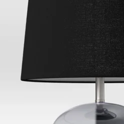 Smoked Glass Table Lamp Black (Includes LED Light Bulb) - Threshold™ -Decor House GUEST 98601f77 85c9 4f8f 8da7 81ac1ada24e3