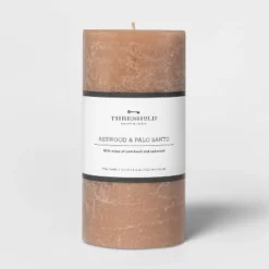 Pillar Ashwood And Palo Santo Candle Tan - Threshold™ -Decor House GUEST 9913791a f1ef 43d9 aaea 68b743474f9b