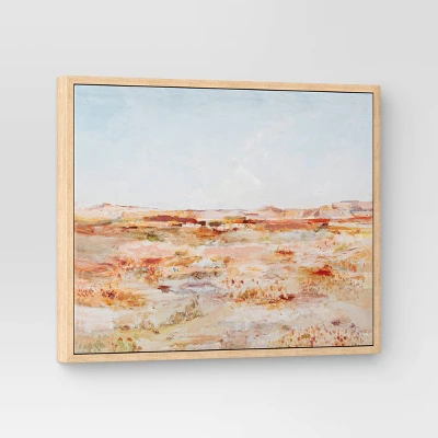 16" X 20" Warm Colors Landscape Framed Canvas Natural - Threshold™ 4 16" X 20" Warm Colors Landscape Framed Canvas Natural - Threshold™ - Image 2