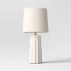 24.75"x13" Ribbed Ceramic Table Lamp Cream - Threshold™: Bedside, Nightstand, No Assembly Required -Decor House GUEST a3207e44 74aa 4cc8 b38c 33adaca4ed8d