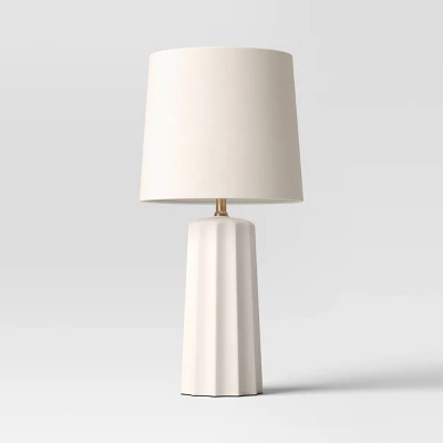 24.75"x13" Ribbed Ceramic Table Lamp Cream - Threshold™: Bedside, Nightstand, No Assembly Required 3 24.75"x13" Ribbed Ceramic Table Lamp Cream - Threshold™: Bedside, Nightstand, No Assembly Required