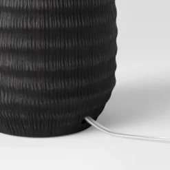 12.25"x5.25" Small Textured Ceramic Lamp Base Black - Threshold™: Chic Raised Design, ETL Listed -Decor House GUEST a3bfca16 5ea4 4360 a59b e71f9d0dabfc 1