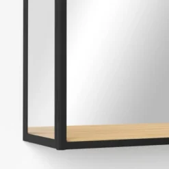12"x14" Arched Mirrored Display Box Black - Threshold™: Modern Vertical Decor With Shelf -Decor House GUEST a5c1321c 45cd 4aa1 b431 38fd307de860