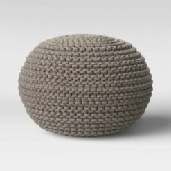 Cloverly Chunky Knit Pouf - Threshold -Decor House GUEST a61f3344 e136 4fa9 a039 22e9c3a9de7f