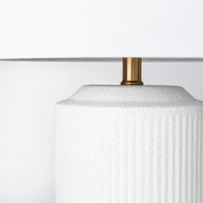 24"x16" Ceramic Assembled Table Lamp White - Threshold™ Designed With Studio McGee: Ribbed Design, Dimmable, UL Listed 6 24"x16" Ceramic Assembled Table Lamp White - Threshold™ Designed With Studio McGee: Ribbed Design, Dimmable, UL Listed - Image 4