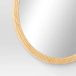 28" Round Fluted Circle Wall Mirror Natural - Threshold™ -Decor House GUEST a743603a 483e 46d3 8792 42b3e39f0c24