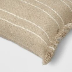 Textured Linen Striped Throw Pillow Neutral - Threshold™ -Decor House GUEST a82a2b2d 43ce 4efa 82dd d8171cafb597