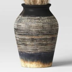 Grass Arrangement In Ceramic Pot Black - Threshold™ -Decor House GUEST a8b7bc55 e7f2 41c9 ad42 4006f370c4b4