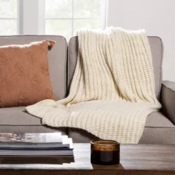 Chunky Knit Reversible Throw Blanket - Threshold™ 17 Chunky Knit Reversible Throw Blanket - Threshold™ -Decor House GUEST b04cf30c e385 47a6 b25b 6cea8b96bae5