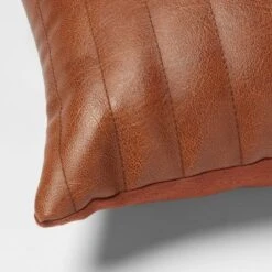 Lumbar Faux Leather Channel Stitch Decorative Throw Pillow - Threshold™ 9 Lumbar Faux Leather Channel Stitch Decorative Throw Pillow - Threshold™ -Decor House GUEST b1248bcb 60a2 4ec2 9554 09261e433ec5