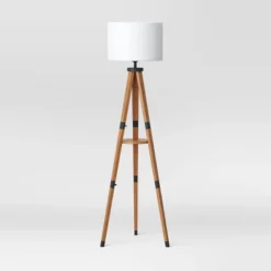 Tripod Floor Lamp With Shelf Brown Wood - Threshold™ -Decor House GUEST b1b8ca20 55ea 4c4e bc34 1f4ca7a73cd2