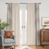 1pc 50"x84" Blackout Woven Stripe Border Window Curtain Panel Black - Threshold™ -Decor House GUEST b377f1dc 1190 4ac2 b240 b46f4ca6071b
