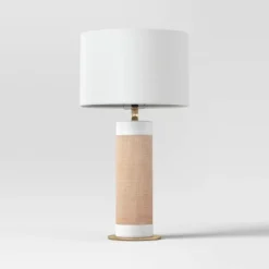 Ceramic Table Lamp With Natural Wrap White - Threshold™ -Decor House GUEST b631c81c 33d1 4715 9813 066da6c38938
