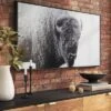 47"x24" Buffalo Wall Canvas Black - Threshold™ -Decor House GUEST b648406f a757 4d60 872a c1a6d17d244f