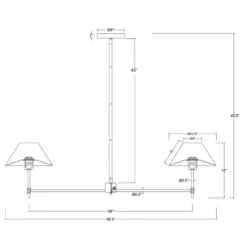 Metal Two Arm Shaded Chandelier Ceiling Light Black - Threshold™ Designed With Studio McGee -Decor House GUEST b7f1cfdd a67e 4445 8a17 70e0130b9351