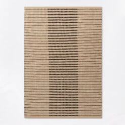 Reseda Hand Woven Striped Jute Cotton Area Rug Black - Threshold™ Designed With Studio McGee -Decor House GUEST bab4021c 8da6 4f4a abf7 8e6265c835f9