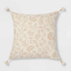 Jacobean Square Throw Pillow - Threshold™ -Decor House GUEST bcd4d061 ca23 4438 9d57 0632e6f84eb6