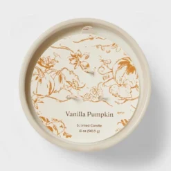 Textured Straight Side Ceramic Vanilla Pumpkin Candle White - Threshold™ -Decor House GUEST c21387cc d0bb 4963 a0ec f88591db637d