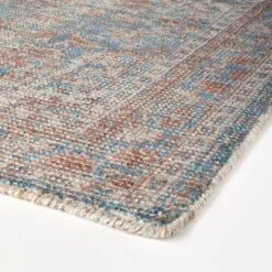 Persian Printed Poly/Wool Handmade Tufted Area Rug Blue/Brown - Threshold™ Designed With Studio McGee -Decor House GUEST c2499445 f497 4f0c a880 59deaca40142