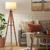 Tripod Floor Lamp With Shelf Brown Wood - Threshold™ -Decor House GUEST c29a7836 503f 4e78 a6f3 d9375c56ca88
