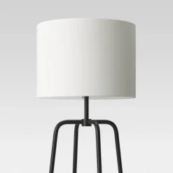 20" Etagere Power Source Shelf Floor Lamp Black Metal/Wood - Threshold™: USB Port, Modern Design -Decor House GUEST c6a9bf96 de64 48a1 9080 b57dd51665a5