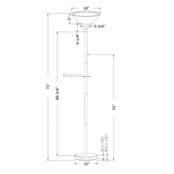 Torchiere Floor Lamp With Glass Shade - Threshold™ -Decor House GUEST c7fec30d 8931 49bc 9a02 88a2579d0c38