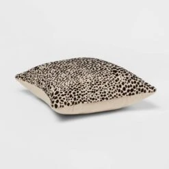 Square Jacquard Leopard Decorative Throw Pillow Black/Natural - Threshold™ -Decor House GUEST c81708d3 1130 41ae 919a 7bac6ab363df